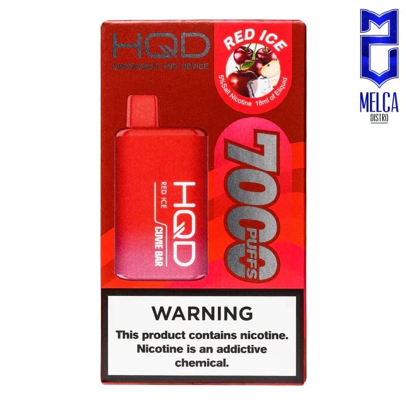 HQD Cuvie Bar 7000 Puffs - Red Ice 50MG - Disposables