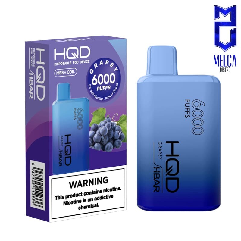 HQD HBAR 6000 Puffs - Grapey 50MG - Disposables