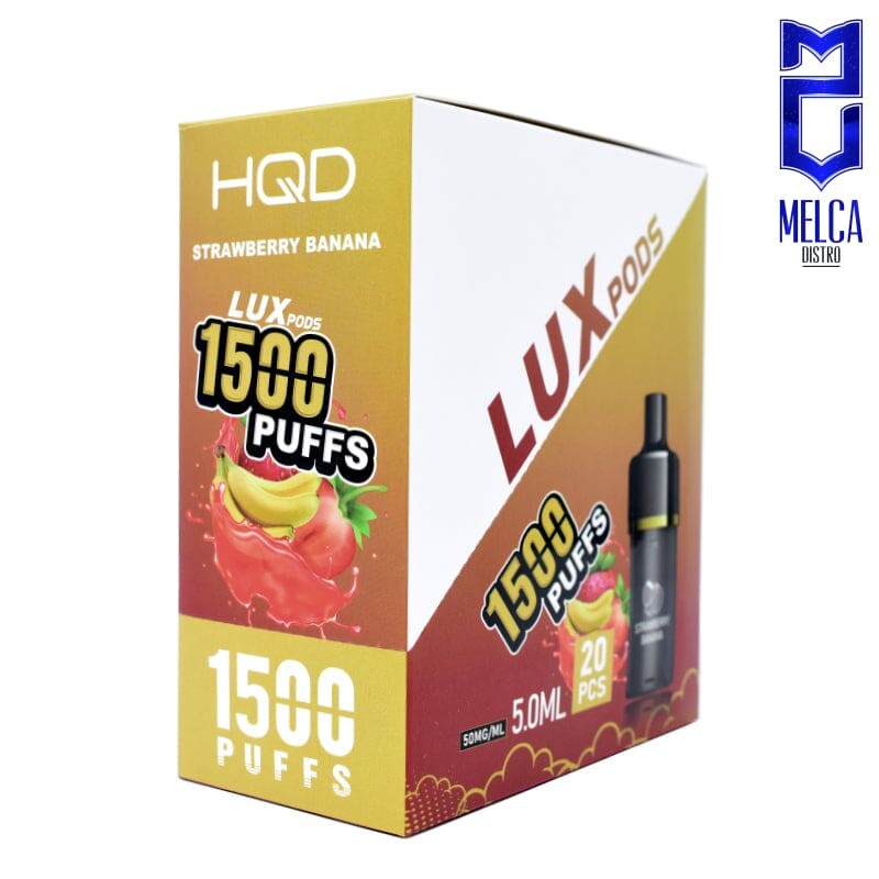HQD LUX Pod Cartridges 2-Pack - Strawberry Banana 50MG - Coils
