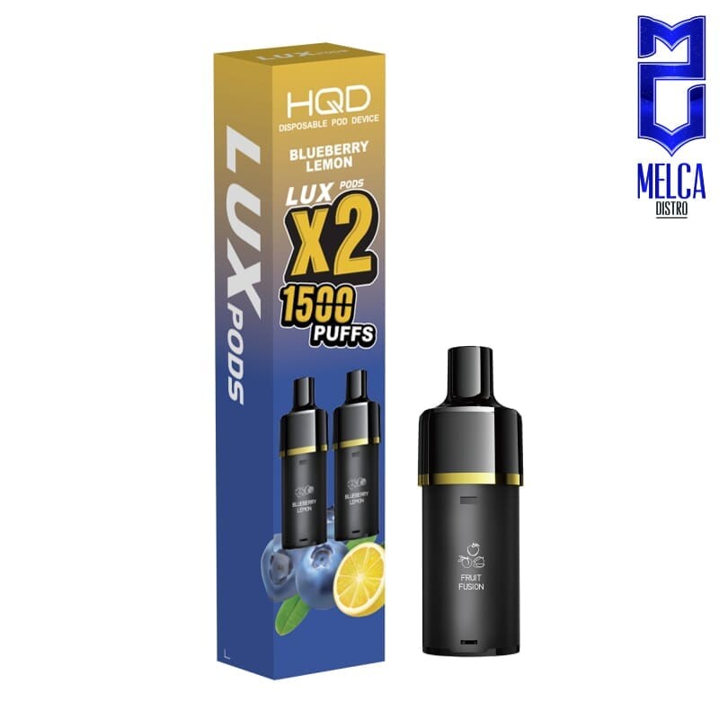HQD LUX Pod 1500 Puffs 2-Pack - Blueberry Lemon 50MG - Disposables