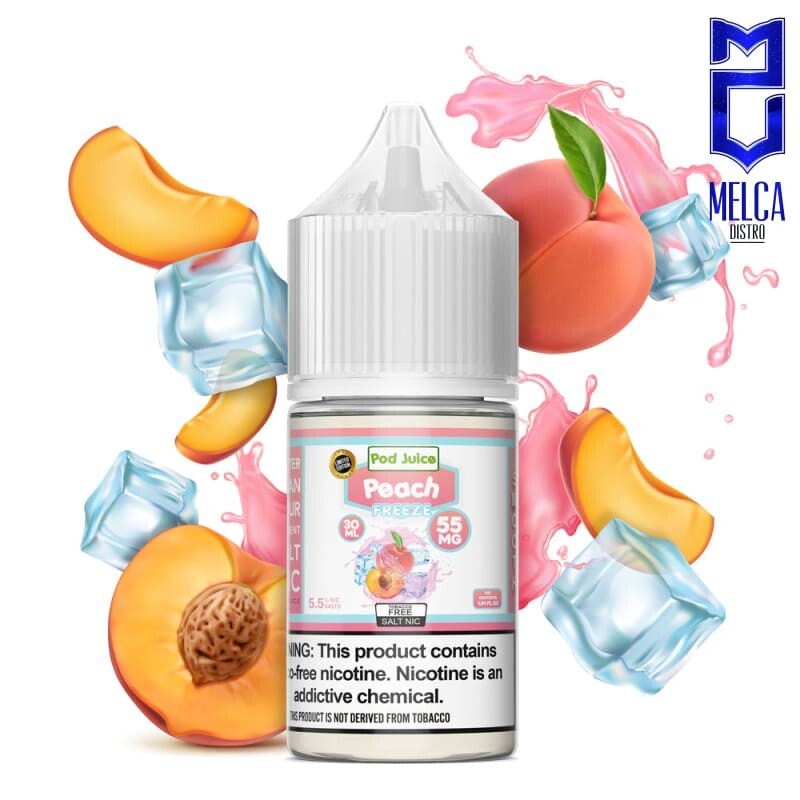Pod Juice Salt Peach Freeze 30mL - 55MG - E-Liquids