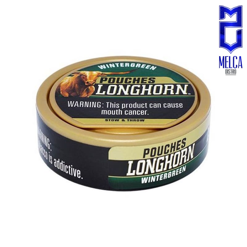 Longhorn Pouch Tobacco 5 Pack - WINTERGREEN 5 PACK - CHEWING TOBACCO