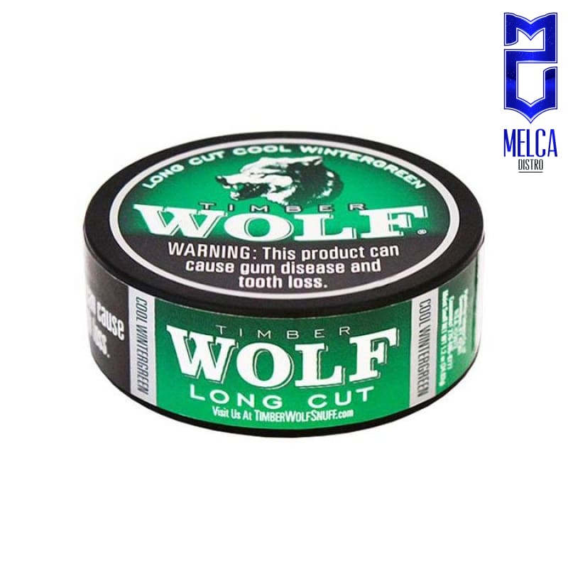 Timberwolf Long Cut Tobacco 5 Pack - COOL WINTERGREEN 5 PACK - CHEWING TOBACCO
