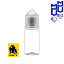 Chubby Gorilla V3 Clear Black+Black Cap 60ml 100Pack - Unicorn Bottles