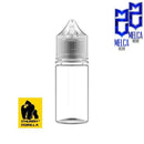 Chubby Gorilla V3 Clear+Black Cap 60ml 100Pack - Unicorn Bottles