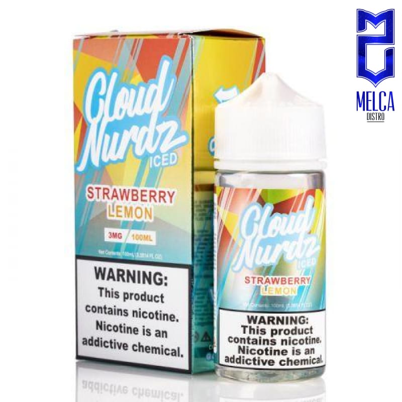 Cloud Nurdz Iced Strawberry Lemon 100ml - 3MG - E-Liquids