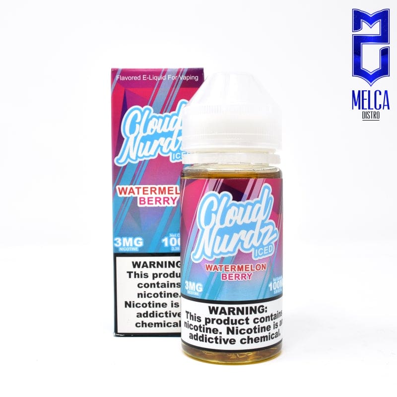 Cloud Nurdz Iced Watermelon Berry 100ml - 3MG - E-Liquids
