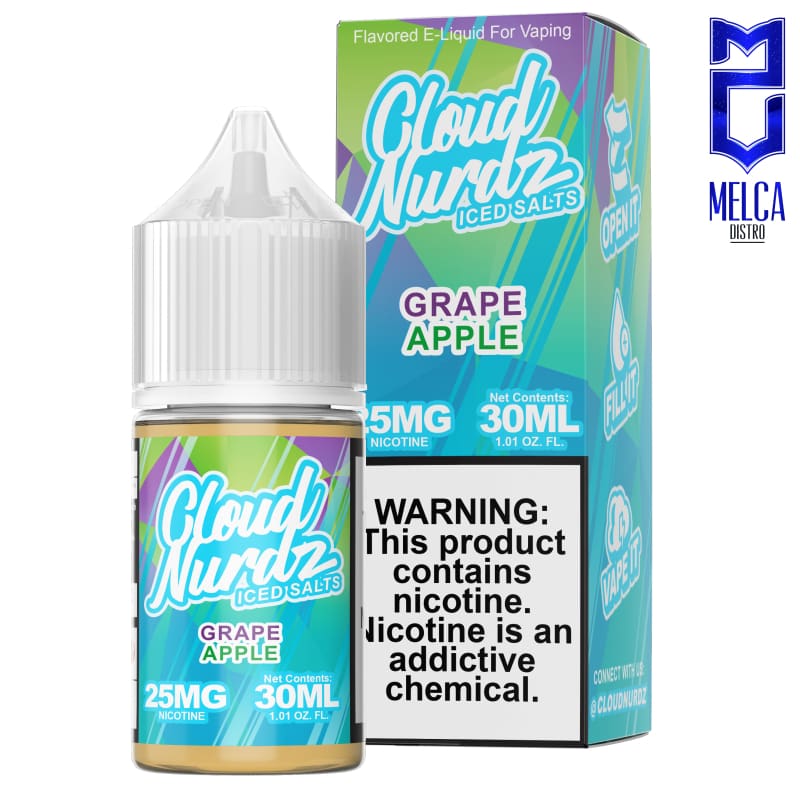 Cloud Nurdz Salt Iced Grape Apple 30ml - E-Liquids