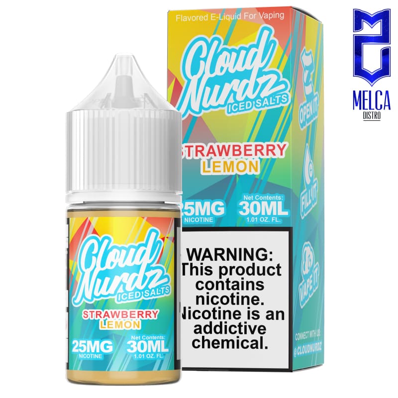 Cloud Nurdz Salt Iced Strawberry Lemon 30ml - E-Liquids