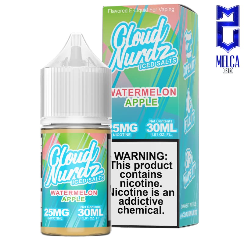 Cloud Nurdz Salt Iced Watermelon Apple 30ml - E-Liquids