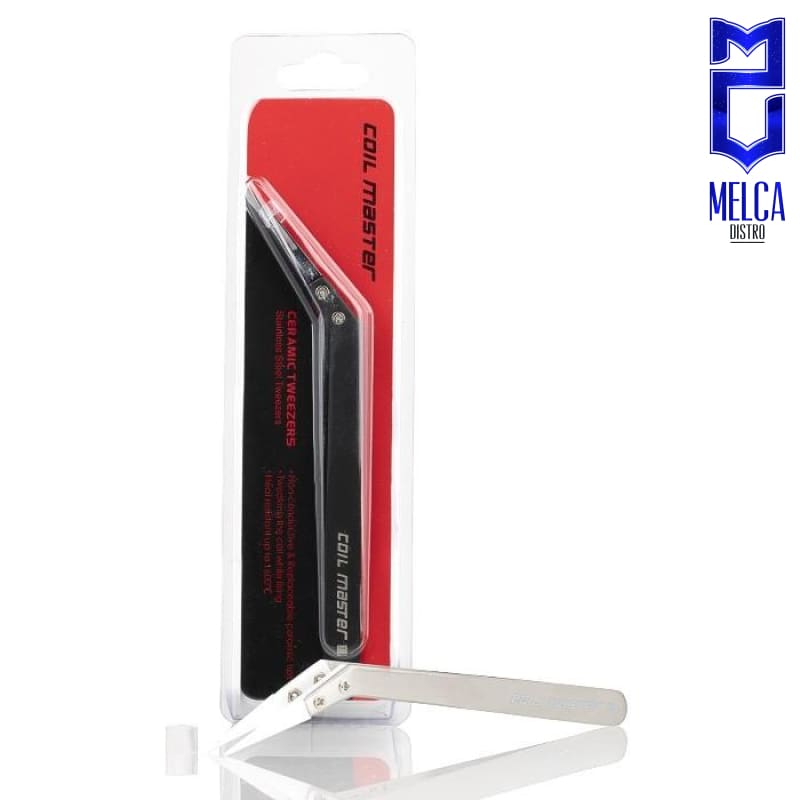 Coil Master Elbow Ceramic Tweezer Black - Tool Kit