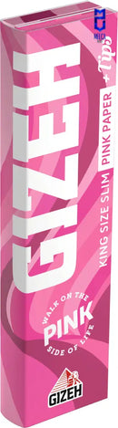GIZEH King Size Slim+Tips All Pink