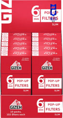 GIZEH Slim Pop-Up Filter Tips 6mm - caja (VE)