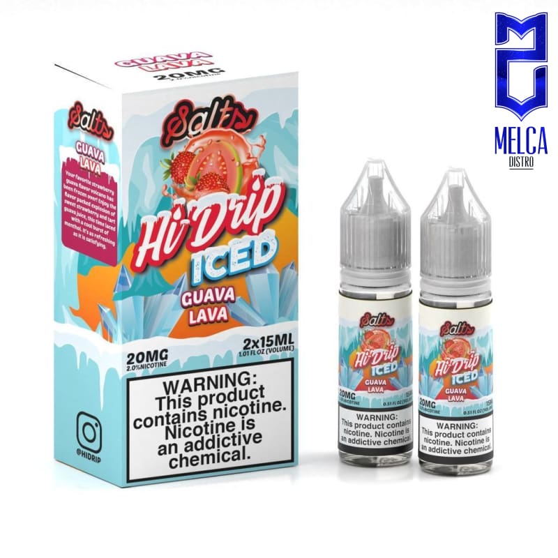 Hi-Drip Salt Iced Guava Lava 2x15ml - E-Liquids