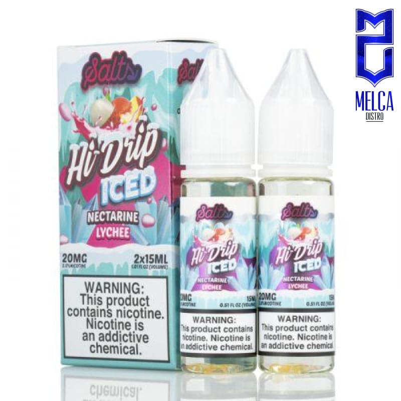 Hi-Drip Salt Iced Nectarine Lychee 2x15ml - E-Liquids