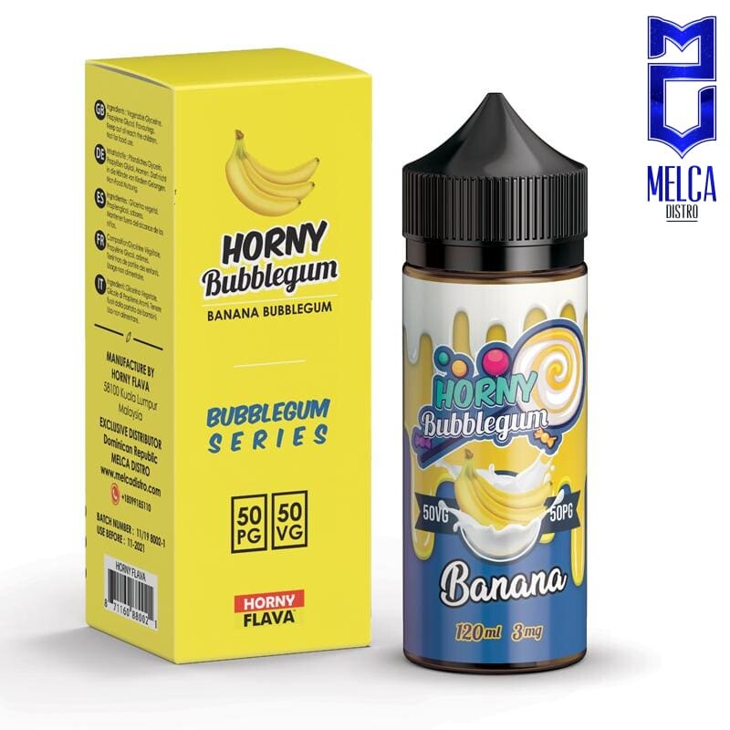 Horny Flava ICE Banana Bubblegum 120ml - E-Liquids