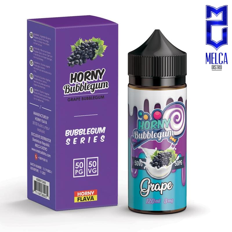 Horny Flava ICE Grape Bubblegum 120ml - E-Liquids