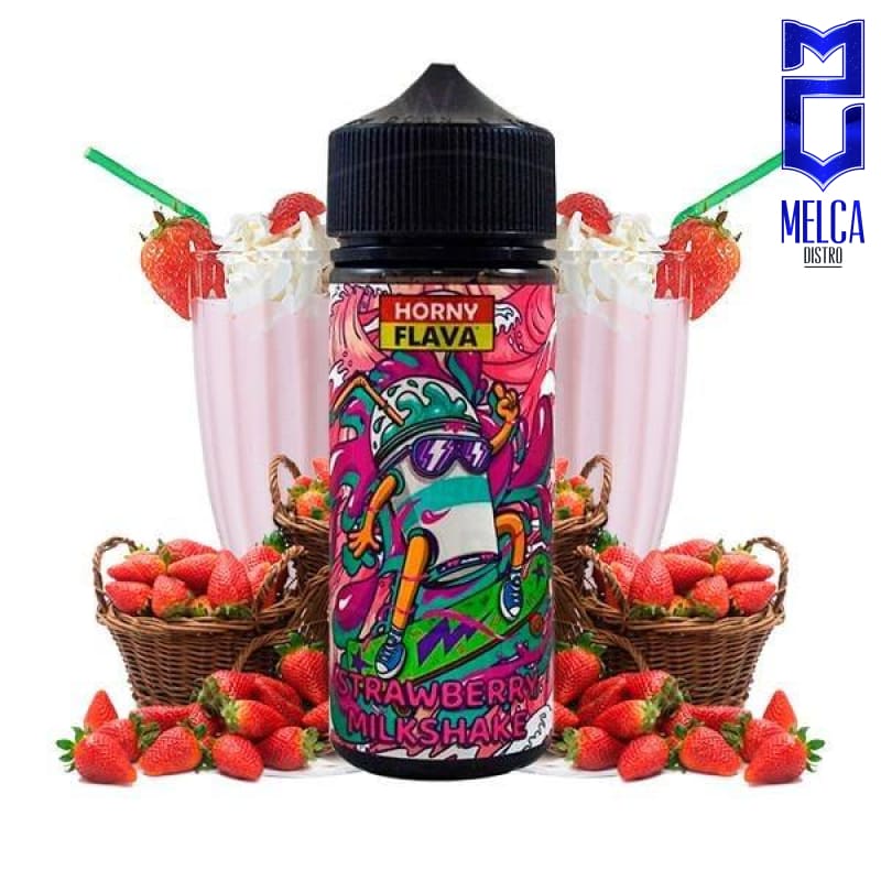 Horny Flava ICE Milkshake Strawberry 120ml - 0MG - E-Liquids