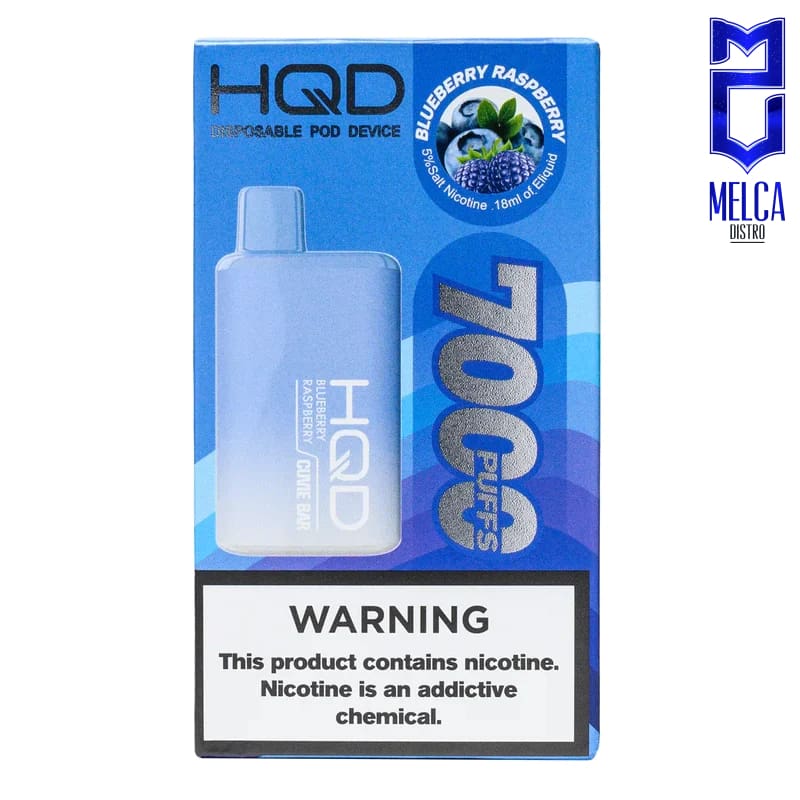 HQD Cuvie Bar 7000 Puffs - Blueberry Raspberry 50MG - Disposables