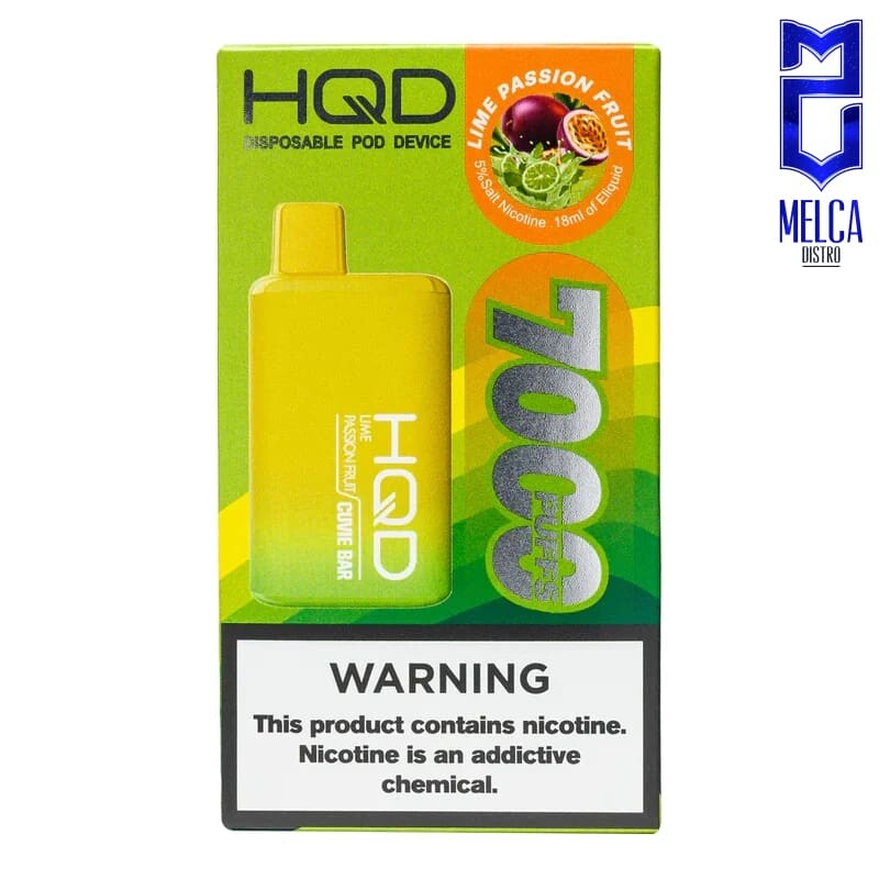 HQD Cuvie Bar 7000 Puffs - Lime Passionfruit 50MG - Disposables