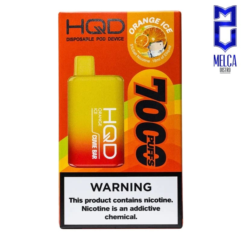 HQD Cuvie Bar 7000 Puffs - Orange Ice 50MG - Disposables