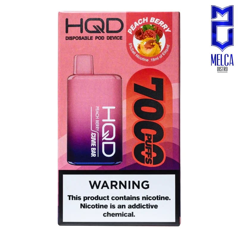 HQD Cuvie Bar 7000 Puffs - Peach Bery 50MG - Disposables