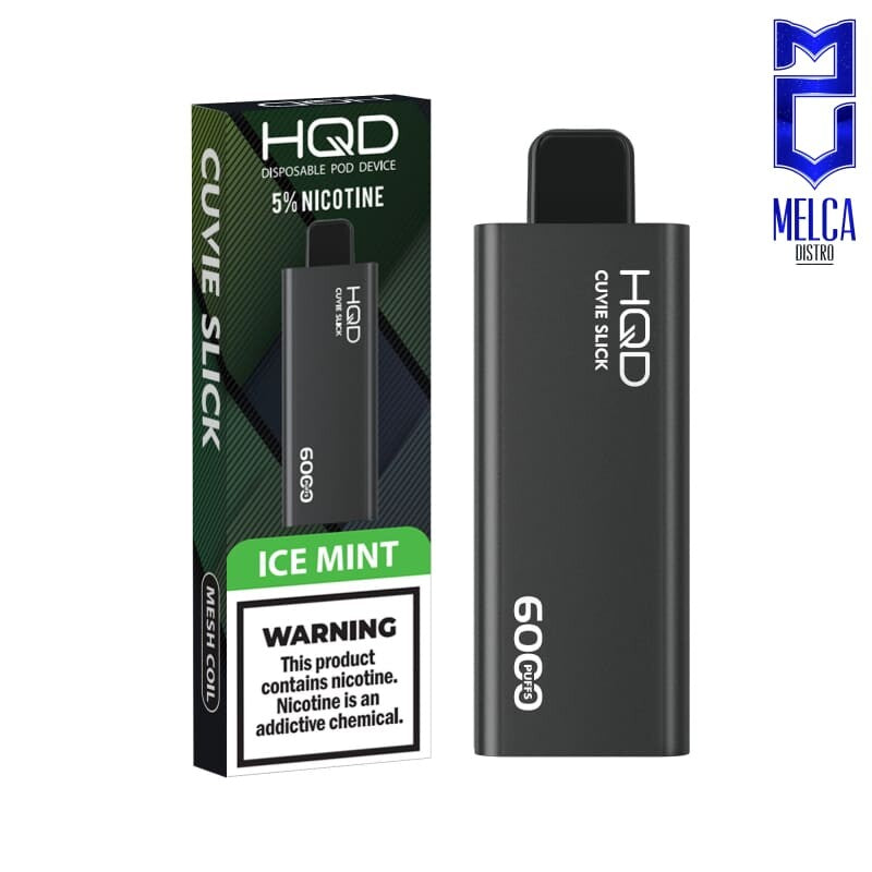 HQD Cuvie Slick - 6000 Puffs - Ice Mint 50MG - Disposables
