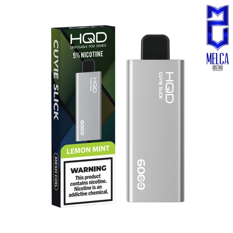 HQD Cuvie Slick - 6000 Puffs - Lemon Mint 50MG - Disposables