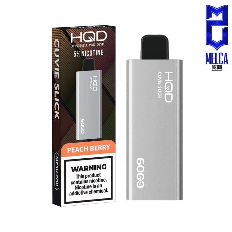 HQD Cuvie Slick - 6000 Puffs - Peach Berry 50MG - Disposables