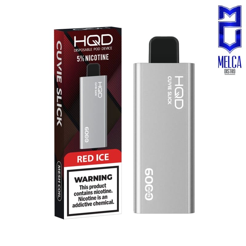 HQD Cuvie Slick - 6000 Puffs - Red Ice 50MG - Disposables
