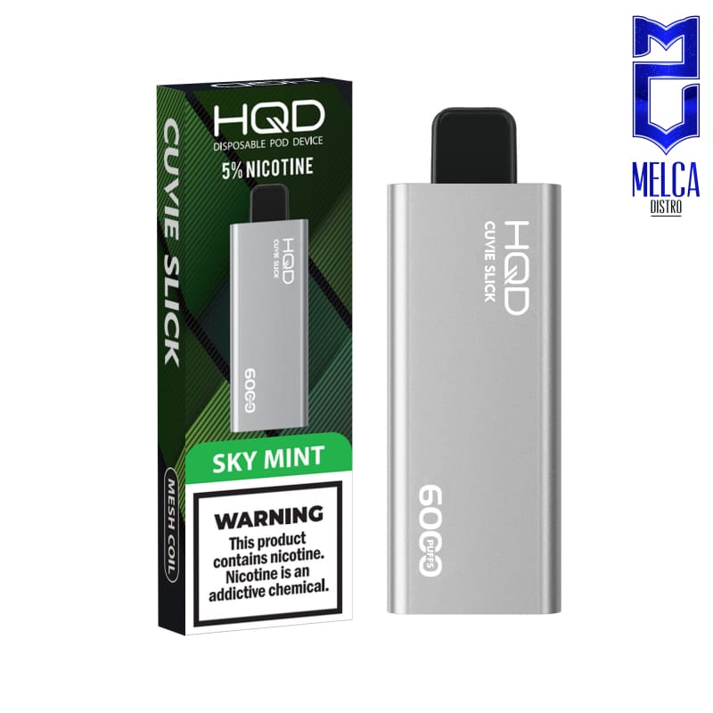 HQD Cuvie Slick - 6000 Puffs - Sky Mint 50MG - Disposables