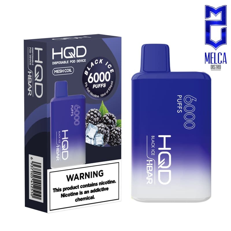 HQD HBAR 6000 Puffs - Black Ice 50MG - Disposables