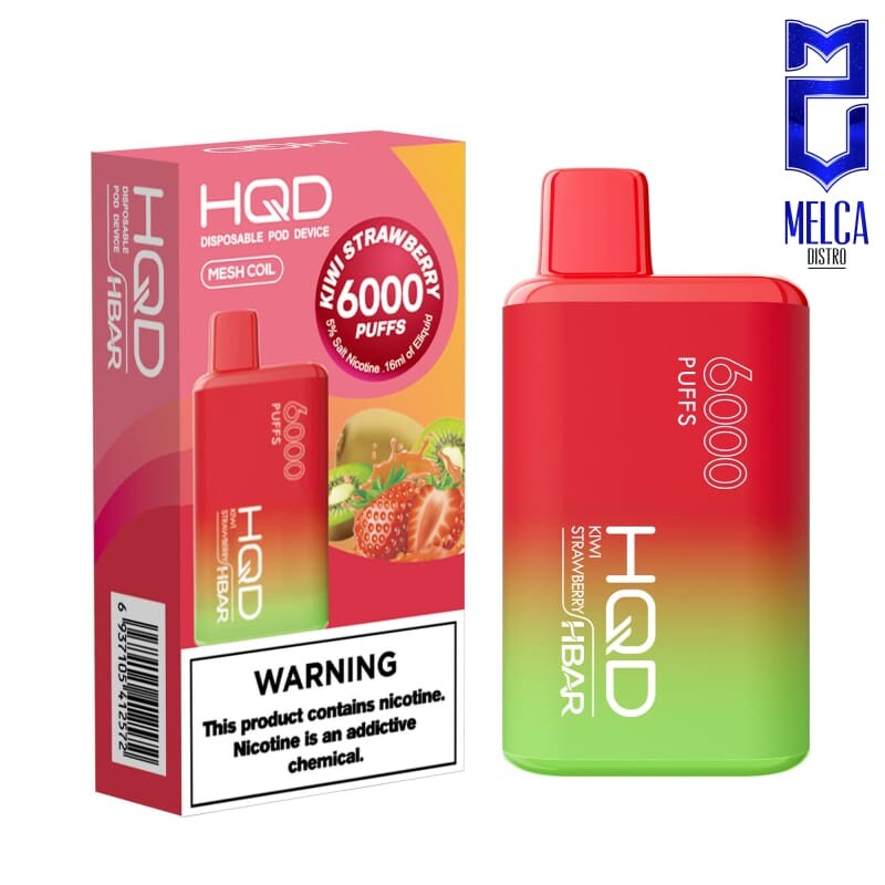 HQD HBAR 6000 Puffs - Kiwi Strawberry 50MG - Disposables