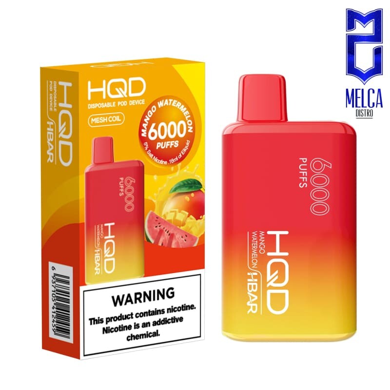 HQD HBAR 6000 Puffs - Mango Watermelon 50MG - Disposables