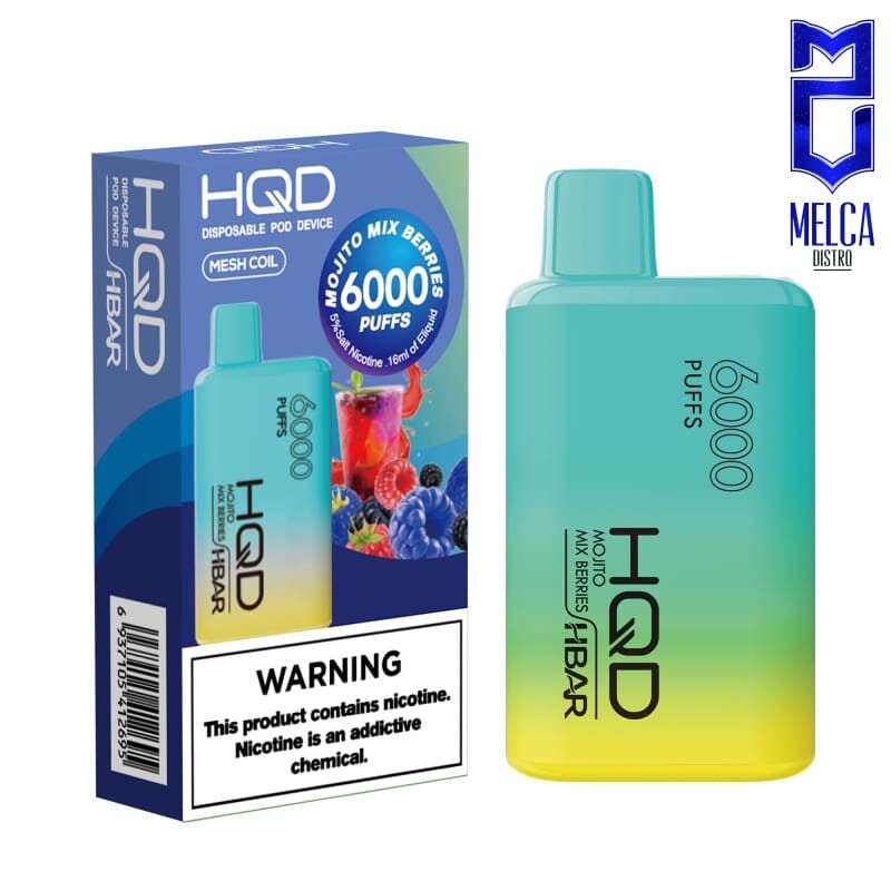 HQD HBAR 6000 Puffs - Mojito Mix Berries 50MG - Disposables