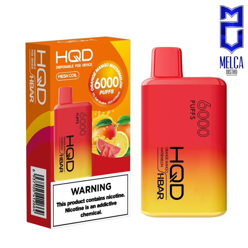 HQD HBAR 6000 Puffs - Orange Mango Watermelon 50MG - Disposables