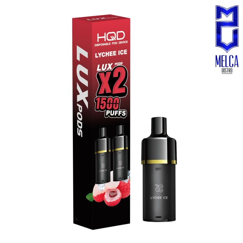 HQD LUX Pod 1500 Puffs 2-Pack - Lychee Ice 50MG - Disposables