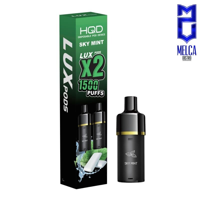 HQD LUX Pod 1500 Puffs 2-Pack - Sky Mint 50MG - Disposables