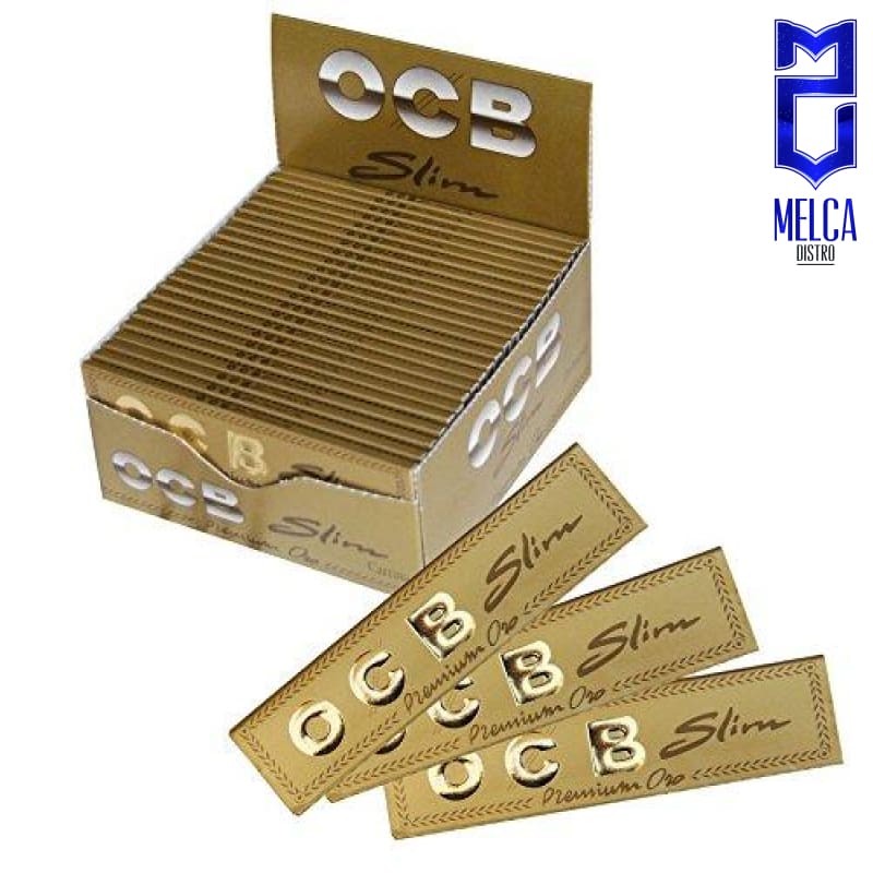 OCB PAPEL PREMIUM - SLIM GOLD CAJA 50 LIBRITOS
