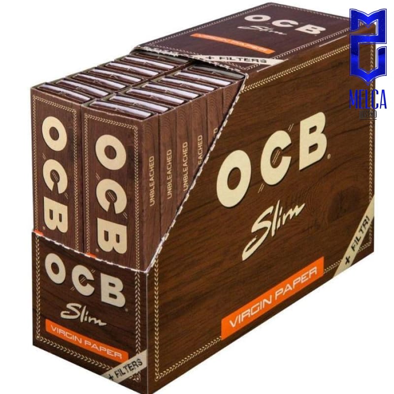 OCB PAPEL VIRGIN - SLIM+TIPS CAJA 32 LIBRITOS