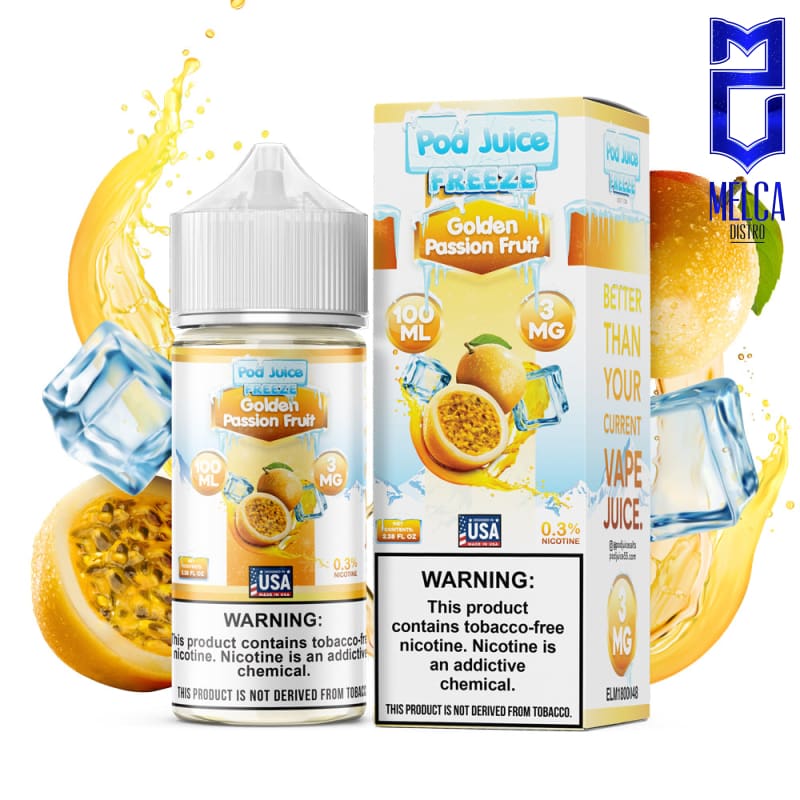 Pod Juice Golden Passionfruit Freeze 100mL - E-Liquids
