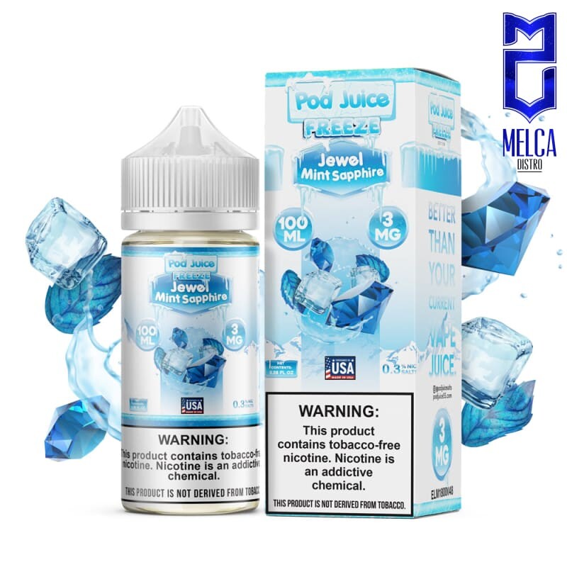 Pod Juice Jewel Mint Sapphire Freeze 100mL - E-Liquids