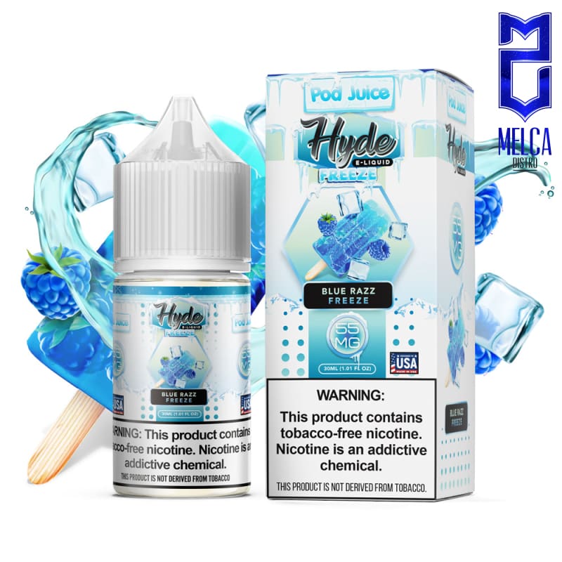 Pod Juice Salt Blue Razz Freeze 30mL - 55MG - E-Liquids