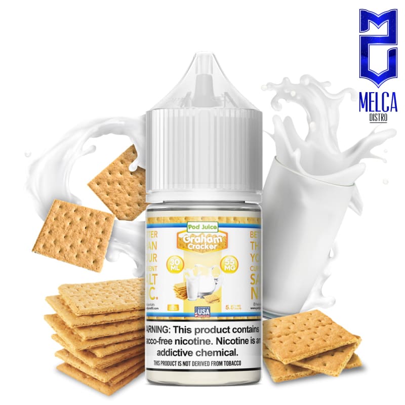 Pod Juice Salt Graham Cracker 30mL - 55MG - E-Liquids