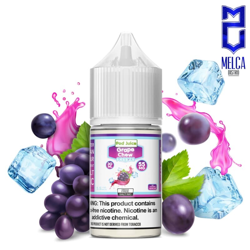 Pod Juice Salt Grape Chew Freeze 30mL - 55MG - E-Liquids