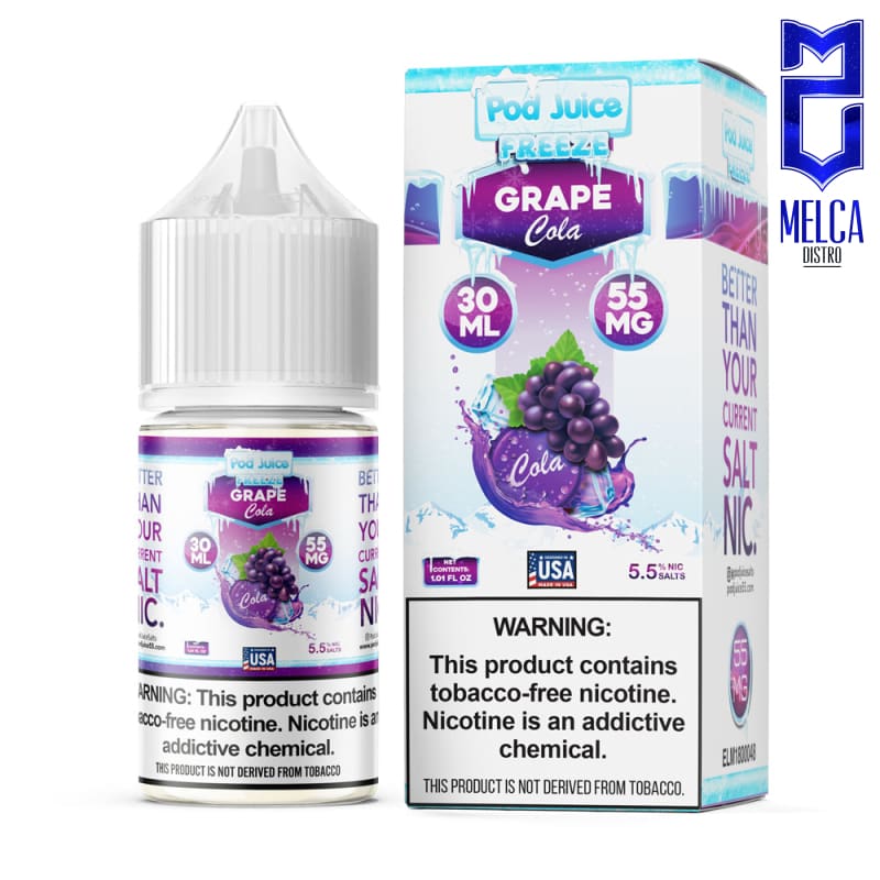 Pod Juice Salt Grape Cola Freeze 30mL - 55MG - E-Liquids