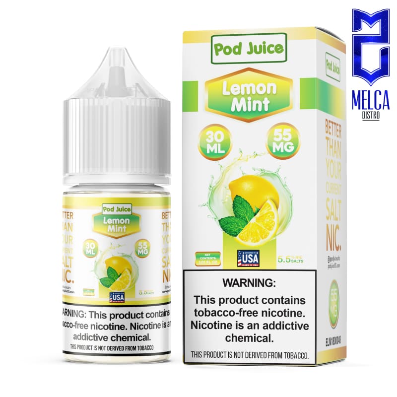 Pod Juice Salt Lemon Mint 30mL - 55MG - E-Liquids