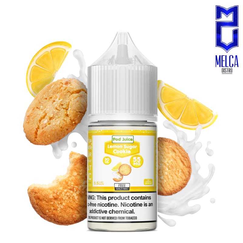 Pod Juice Salt Lemon Sugar Cookie 30mL - 55MG - E-Liquids