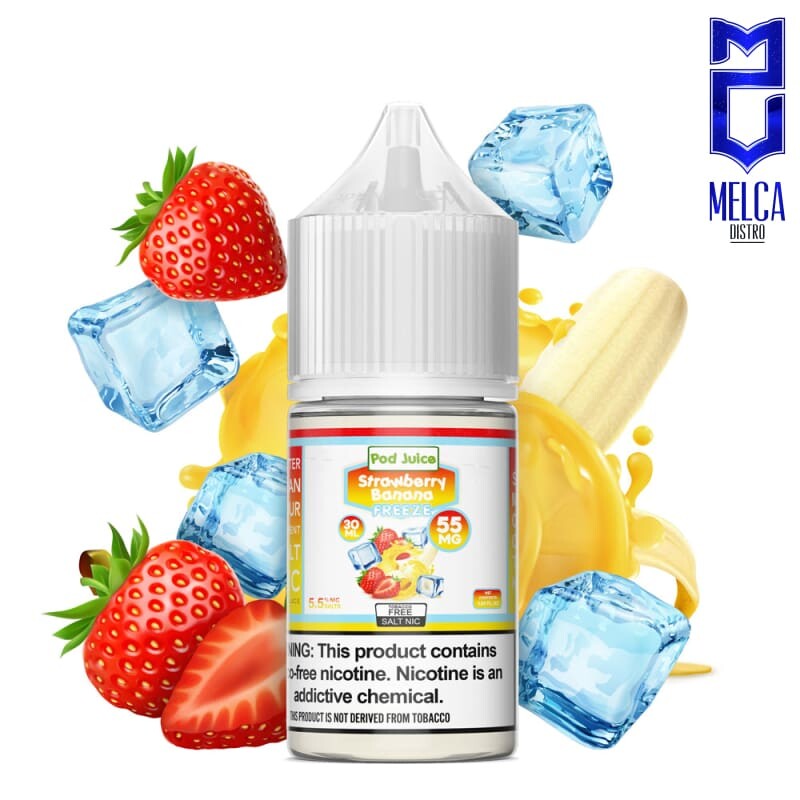 Pod Juice Salt Strawberry Banana Freeze 30mL - 55MG - E-Liquids