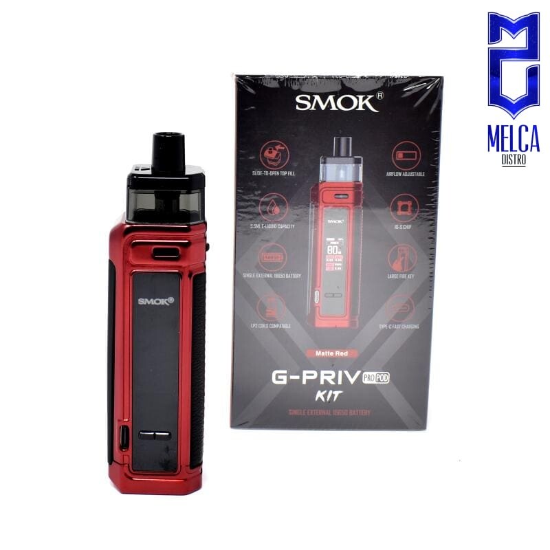 Smok G-PRIV PRO Pod Kit - Matte Red - Starter Kits